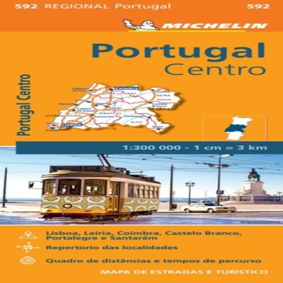 Portugal Centro - Michelin Regional Map 592 Michelin Sheet map fo