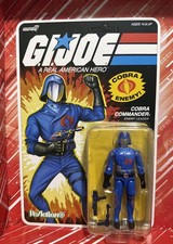 GI JOE SUPER 7 REACTION  COBRA COMMANDER  CARTOON COLORS  O-RING WAVE 1