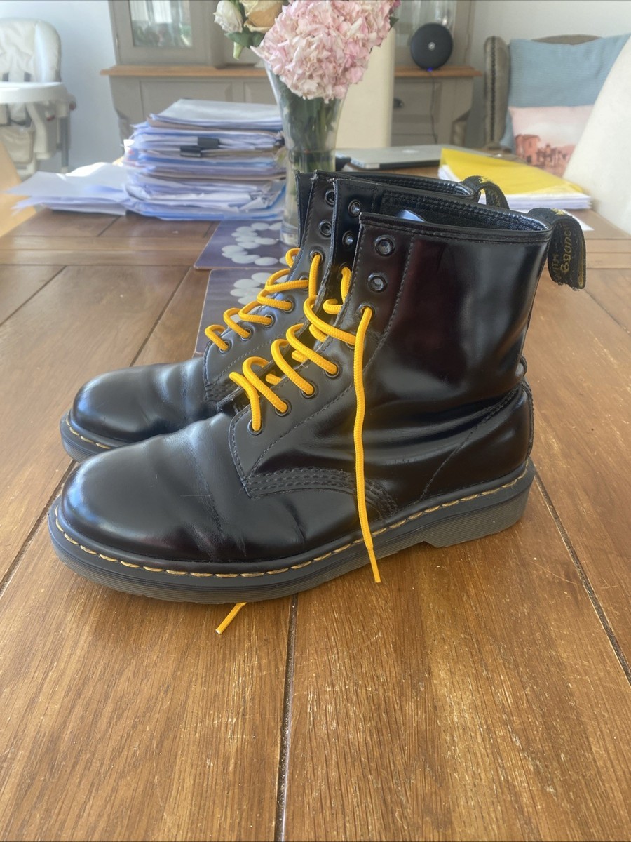 靴 Dr. Air marteen 8 hole Dr Martens Airwair 8 Hole Boots Size 8 UK Black Leather | eBay UK