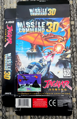 Missile Command 3D DISPLAY BOX Atari Jaguar- Damaged - # 05