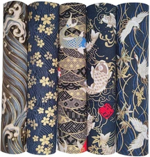 5PCS Cotton Pattern Fabric Bundles Small Flower Pattern Japanese Style Fabric fo