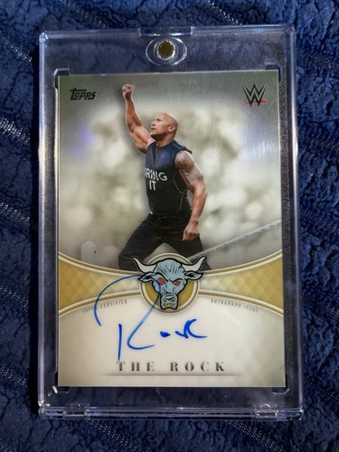2025 Topps Chrome WWE THE ROCK Retrospective Auto Autograph Super Rare SP #RRA-4