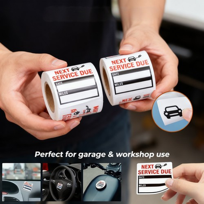 #ad NEW 300PCS Oil Change Service Reminder Stickers 2quot;x2quot; Window Lite Sticker Pack $2.59