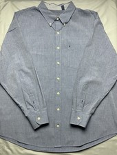 Izod Dress Shirt Men  s 3XL Essentials Blue Long Sleeve Button Down EUC