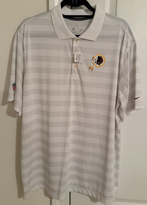 Washington Redskins Nike On-Field Dri-Fit Polo Shirt White Size XL