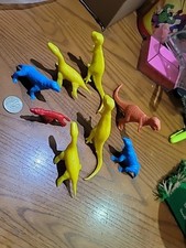 8 Vintage Plastic Dinosaurs