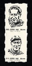 DAZZY VANCE - HACK WILSON Uncut 2-Card Panels RARE Baseball MICRO Cards