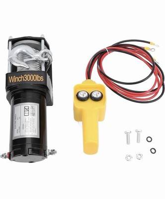 12V 2000LBS Electric Winch Off-Road Waterproof Steel Cable Winch for ATV UTV
