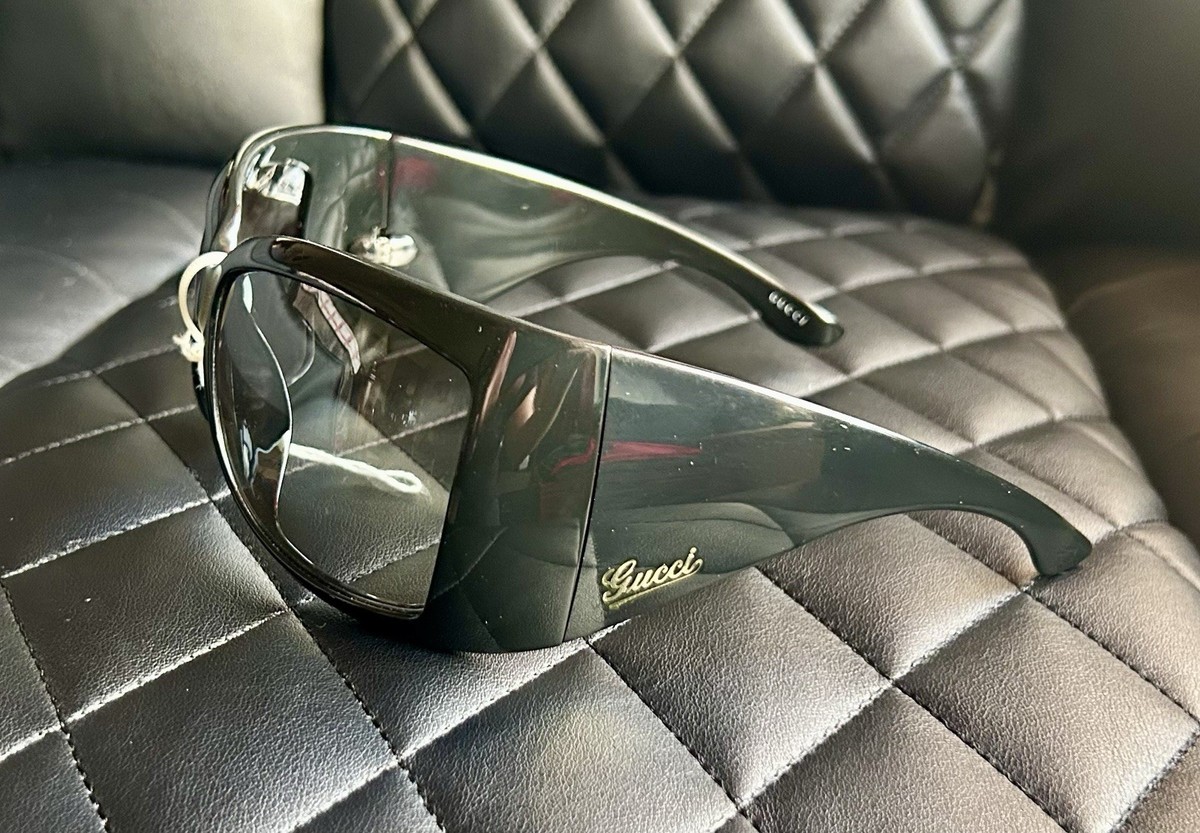 Authentic Vintage Gucci Black Sunglasses 2961/S Oversized Wrap