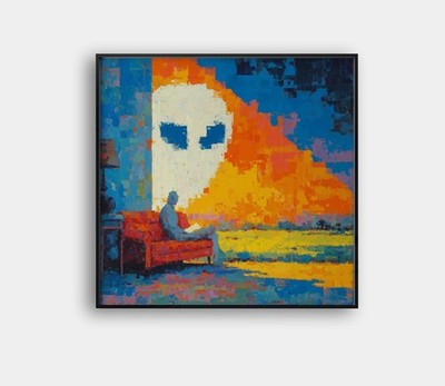   Retro Arcade Style Art ''Framed'' | Invader Inspired | Giclée 24x24 | COA  V13