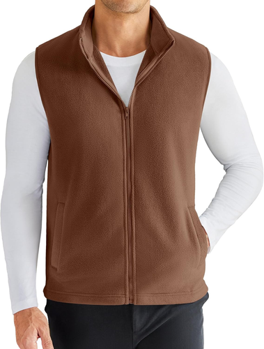 Herren Polar Fleece Weste Leicht Ärmellos Reißverschluss Jacke Freizeit Oberbekleidung Ou - Bild 12 von 22
