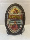 Anheuser-Busch Budweiser King of Beers 12x8 Vintage Fisherman Oval Bar Sign