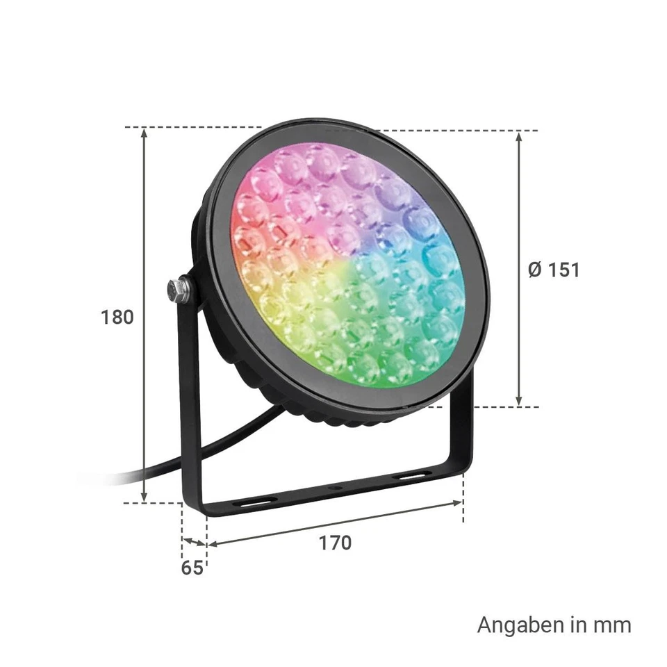 MiBoxer 25W RGB+CCT LED Gartenstrahler WiFi Gartenleuchte mit Erdspieß FUTC05 - Bild 3 von 4