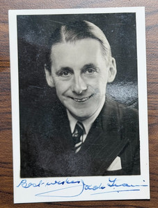 Jack Train (1902-1966) British comic actor. B/W 2x3.5" signed photo