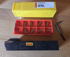 Sandvik Cut-Off & Grooving Holder RF123G079-16B w/8 New L123G2-0300-1501 Inserts