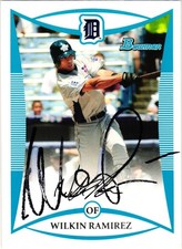 #BDPP105 WILKINS RAMIREZ SIGNED 2008 Bowman Draft Prospects MLB Card DP TIGERS
