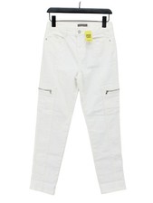 Mint Velvet Women's Jeans UK 12 White Cotton with Polyester, Elastane Skinny