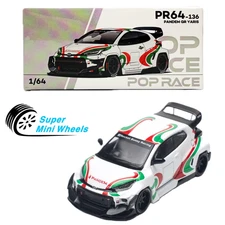 Pop Race 1:64 Pandem GR Yaris White #136
