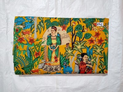 Indian Yellow Frida Print Dressmaking, Sewing, Running, Crafts Fabric 3 Yard US