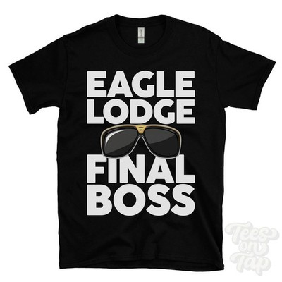 EAGLE LODGE FINAL BOSS T-SHIRT lustiges Weihnachtsgeschenk schottische Grenzen Greenlaw