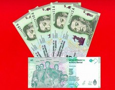 5x  ARGENTINA 2015 5 Pesos P-359 UNC