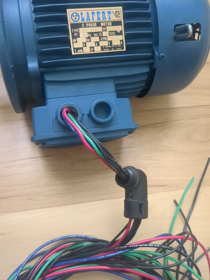 LAFERT AM71ZCA4 3-PHASE 0.75HP MOTOR 1172393 - Image 3 of 4