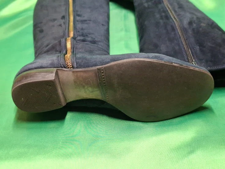 Damen echt Wildlederstiefel Lamica Kniehoch Gr. 38 in OVP Dunkelblau - Bild 4 von 4