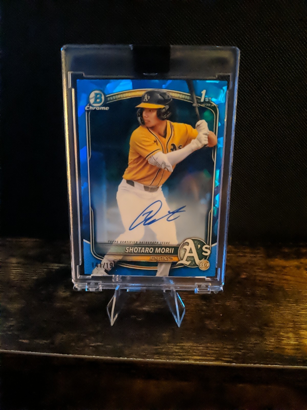 2025 Bowman Chrome 1st Sapphire Shotaro Morii Auto/199 #CPSA-SM