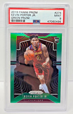 2019 Prizm GREEN REFRACTOR - KEVIN PORTER JR Rookie Basketball Card PSA 9 MINT