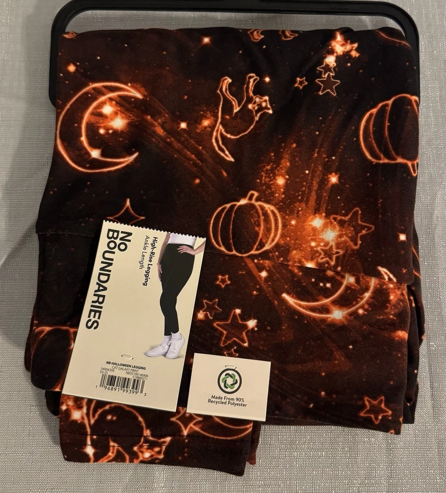 Nuevo Leggings al tobillo de gamuza sintética para mujer No Boundaries, 27,5"" entrepierna gato Halloween Foto 2 de 4