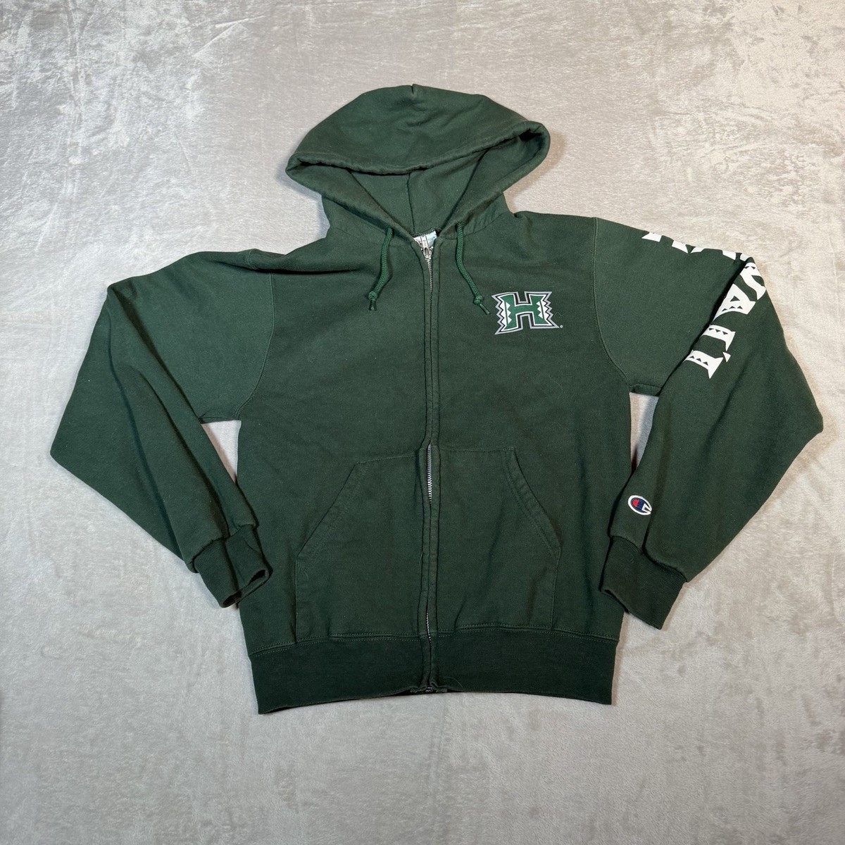 University Of Hawaii Hoodie Mens Extra Small Green Full Zip 