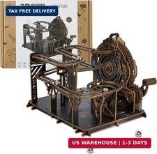 3D Wooden Puzzles for Adults, Mechanical Marble Run Model Kits to Build, DIY Woo