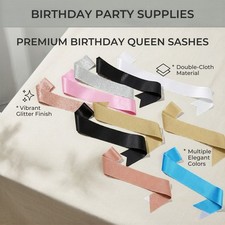 This Is My Birthday Sash Birthday Queen Party Accessory Celebration Ribbon