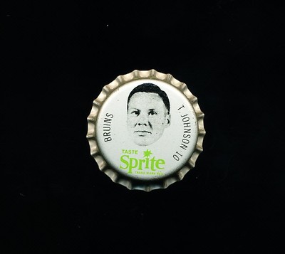 1964 SPRITE HOCKEY CAPS 10 TOM JOHNSON UNCROWNED RARE BRUINS MINT