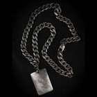 Sterling Silver Antique Ingot + Reticulation + Custom Vintage 55cm Curb Chain