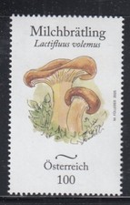 AUSTRIA Weeping Milk Cap Mushroom MNH stamp