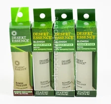 4 Desert Essence BLEMISH TOUCH STICK .31oz Natural Extracts & Essential Oils