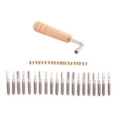 20 Pcs Tuning Pin Nails and 20Pcs Rivets,with L-Shape Tuning Wrench,for7742