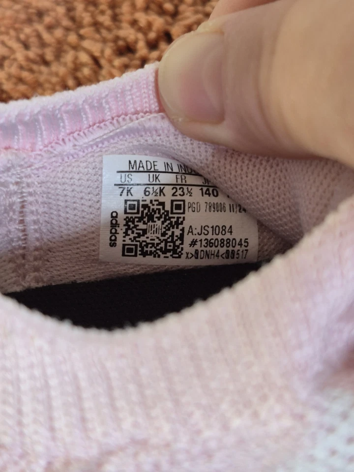 Adidas Burbuja Cómoda Zapatilla Sin Cordones Niña Niño 7K Rosa Foto 4 de 4