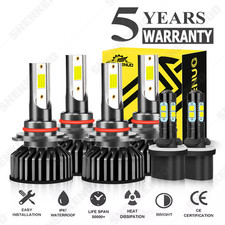 For GMC Yukon XL 2000-2006 6X Combo 6000K LED Headlight Hi-Lo Fog Light Bulb