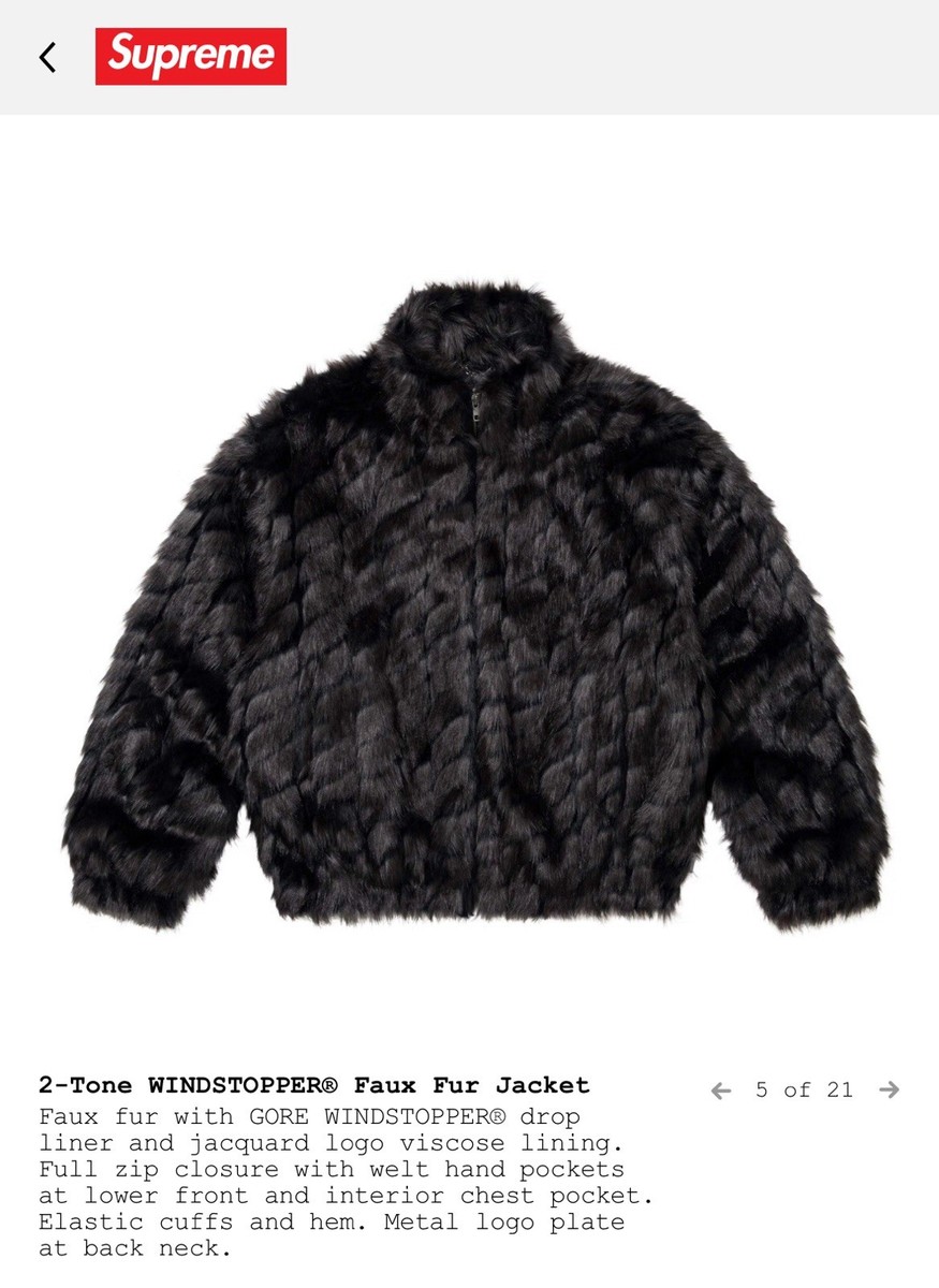 Supreme Faux Fur 2-Tone Windstopper Jacket SS25 | eBay