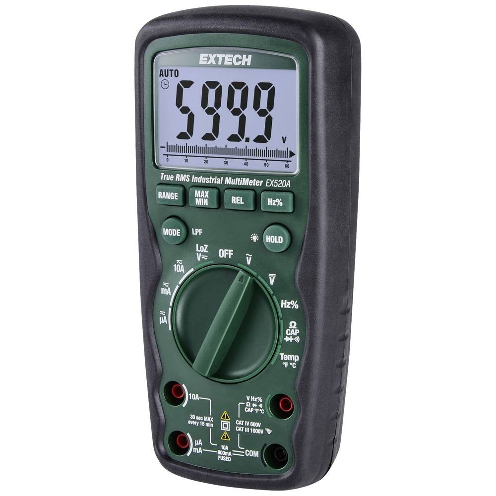 Multimètre numérique Extech EX520A CAT IV 600 V pour sécuriser vos diagnostics électriques