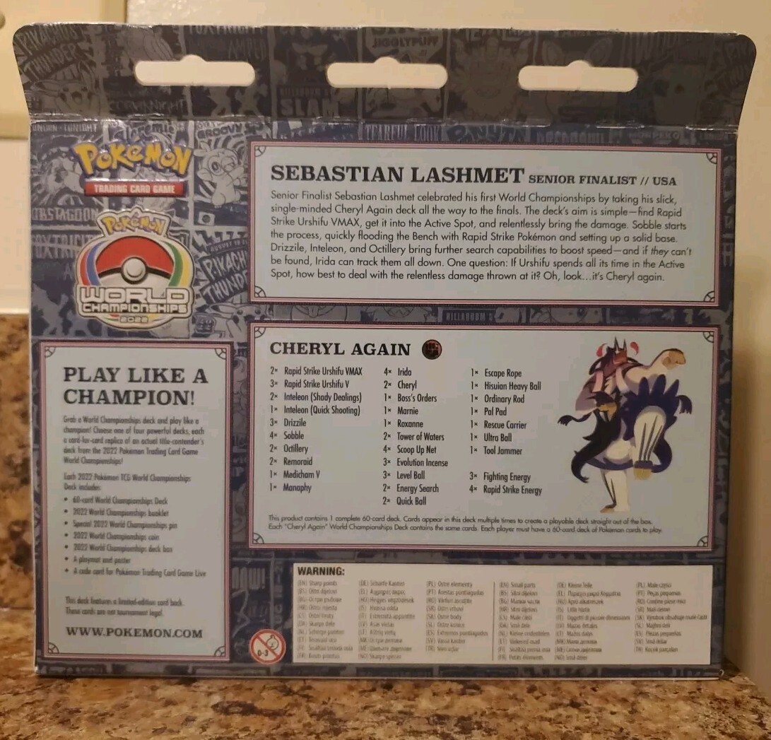 2022 Pokémon World Championships Deck Sebastian Lashmet, Cheryl