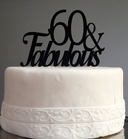 All About Details Black 60-&-fabulous Cake Topper, New, Free Shipping on sale All About Details Black 60-&-fabulous Cake Topper, New, Free Shipping on sale