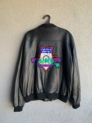 ジャケット・アウター remake\"vintage adidas leather jacket Adidas Leather Jacket Size L Olympic Leather Jacket Adidas