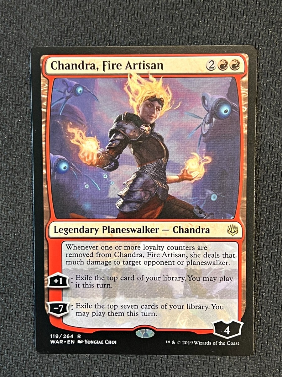 chandra mtg cards MTG Magic the Gathering Rare Chandra, Fire Artisan War of the Spark 119/264