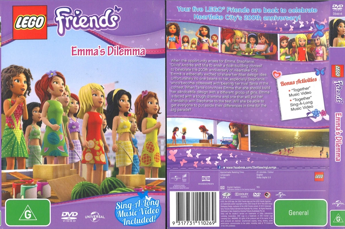 114D NEW SEALED DVD REGION 4 LEGO FRIENDS EMMA S DILEMMA eBay