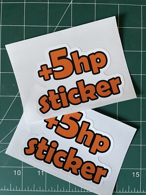 +5PS Aufkleber Autoaufkleber 10x7cm Vinyl JDM DUB lustig Geschenk Decal Motorsport