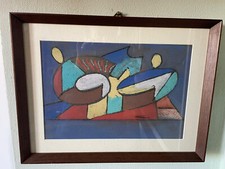 Quadro  pastelli a cera pittore del novecento firmato Mastroianni