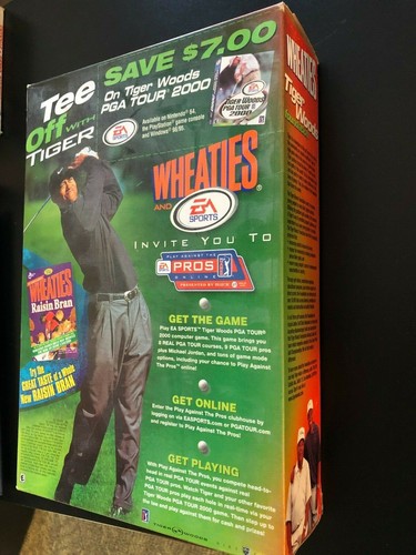 2000 Wheaties Golf Box - Tiger Woods w/Sealed PGA Tour Sampler Disc EX+ - Picture 3 of 5